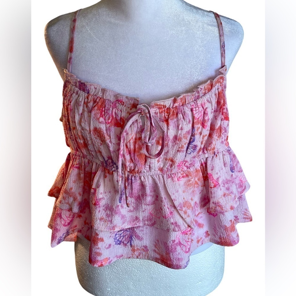 Wild Fable So Cute Crop Top Colors Pink Orange and Purple
